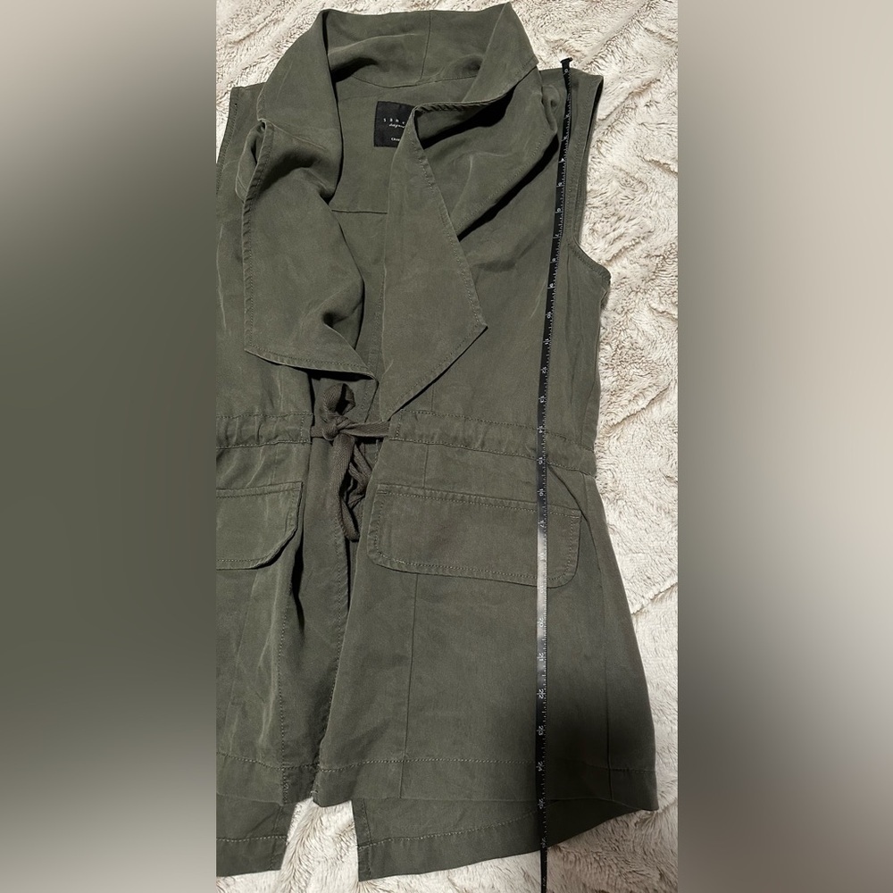 Sanctuary Olive Green Open Front Utility Vest - Picture 6 of 8